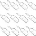 12 Pcs Mini Acrylic Plastic Kitchen Scoops 4.3" Multi Purpose Ice Scoops Acrylic Scoop for Canisters for Christmas Popcorn Food Ice Cream Dessert Canisters Jars Buffet Kitchen Bar Wedding Party