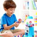 Cabilock 50Pc 1.77 Inch Fillable Empty Round Plastic Capsules for Vending Machines Party Favors DIY Storage Containers for Crafts Candy Holders