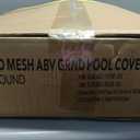 Blue Wave Rugged Mesh 28 ft 8-Year Above Ground Pool Cover for Winter – Fine Mesh Debris Barrier – 4 ft Overlap, Reinforced Grommets, Vinyl-Coated Cable, Metal Winch – Black Finish - BWC610
