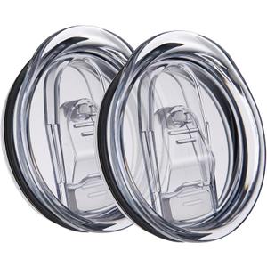 2 PCS 20 Ounce Tumbler Lid For Skinny Tumbler Lid Replacement,Splash Resistant Silicone Sliding Cup Covers for 2.64 IN Mouth Tumbler Cooler (20 oz Tumbler Lids X 2pcs)