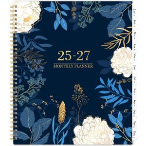 2025-2027 Monthly Planner - 2 Year Monthly Planner/Calendar 2025-2027, Academic Planner, Jul 2025 - Jun 2027, 11" x 9", 24 Months, Tabs, Back Pocket, Holidays, Twin-Wire Binding, Note Pages