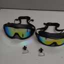 Swim Goggles 2 Pack, Wide View Anti Fog&UV Swimming Goggles for Audlt, No Leak Pool Beach Essentials for Men Women (Black) Large for Adults
