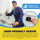 Qualihome Universal Side Mount Toilet Handle - Replaces Eljer & Toto Handles - Black