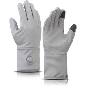 CUEHEAT Heated Glove Liners, Flexible Ultrathin, Touchscreen, 7.4V Rechargeable Battery Electric Heating Thin Gloves (Medium)