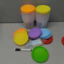 Yomarket 16 oz Plastic Deli Containers with Lids, 12 Pack Stackable Small Freezer Container, Reusable 2 Cup Food Storage Containers with Pen and Brush, Microwave & Dishwasher Safe, BPA Free