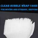 200Pcs Bubble Out Bags&Pouches, 6"x8" Clear Bubble Pouches Wrap Bag, Double Walled Bubble Cushioning Bags for Moving and Storage, Shipping and Packing Supplies for Dishes Glasses Plates