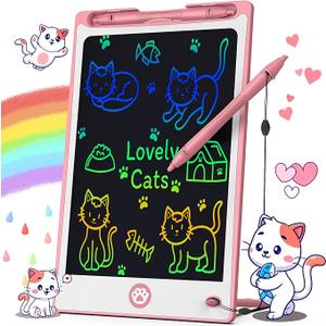 Hockvill LCD Writing Tablet for Kids 8.8 Inch, Toys for Girls Boys Drawing Pad for 3 4 5 6 7 Year Old Kids Toys, Children’s Day Gift Valentines Gift for Kids Toddler Doodle Board Travel Essentials