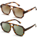livho Trendy Polarized Square Aviator Sunglasses Women Men Square Eyewear Frame, Retro Sun Glasses for Women Men 2025 Shades