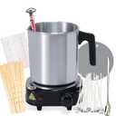 Aroparc Candle Making Kit with Wax Melter, 40 oz Double Boiler Wax Melting Pot, Thermometer, Wick Centering Device, Hot Plate and Supplies for Beginners