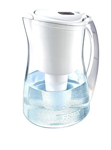 Brita Medium 8 Cup Water Filter Pitcher with 1 Standard Filter, BPA Free – Marina, White