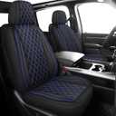 MIROZO Car Seat Covers for Chevy Silverado GMC Sierra,Truck Seat Covers Compatible with 2007-2013 and 2019-2025 Chevy Silverado GMC Sierra 1500 2500HD 3500HD Pickup Seat Covers (Blue,Full Set)