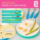 Elk and Friends Kids 7.8 Porcelain White Plates | Suitable for Babies/Toddlers | Microwave & Dishwasher Safe | Non Slip Dinnerware | Snack Dishes | 2 Pack