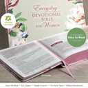 NLT Holy Bible Everyday Devotional Bible for Women New Living Translation, Vegan Leather, Pink Floral Printed, Flexible Daily Bible Reading Plan Options (NLT Womens Devo Editions)