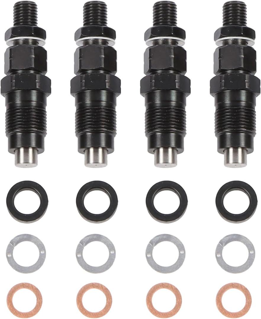 4 Pieces Fuel Injector Kit for Nissan SD22 Diesel Engine Replaces OEM 16600-37502 Complete Fuel Injection System Upgrade