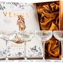 GLASSIQUE CADEAU Venus Nick and Nora Coupe Glasses, 4 Fluid ounces
