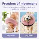 Loflaze Soft Inflatable Dog Cone Collar for Dogs Cats After Surgery - Neck Donut, E Collar Alternative for Recovery (Pink, L)