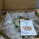 20" Caged Boho Ceiling Fans with Lights, Rattan Fandelier Chandelier Ceiling Fan with Light Remote Control with 6 Speeds for Bedroom, Nursery (Yellow)