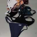 FINETOO 10 Pack Adjustable G String Thongs for Women Sexy Underwear Low Rise Womens Thong Breathable Cotton Panties, Size S