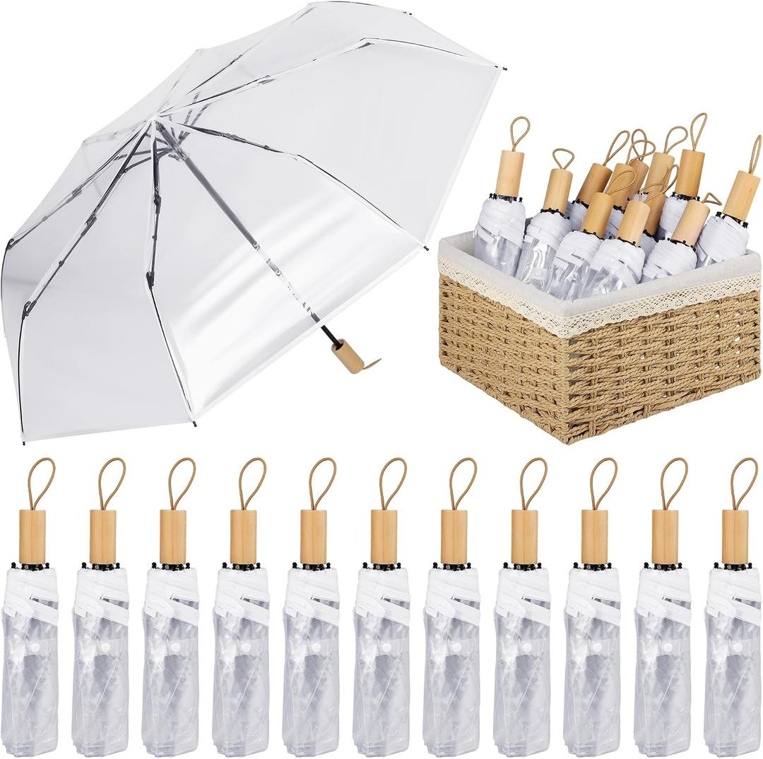 Aodaer 39.4 Inch Travel Umbrella, Foldable Lightweight Umbrella with Storage Box, Auto Open Close Wedding Umbrellas for Wedding Dating Rain Travel