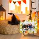 Thanksgiving Pumpkin 4x6 Wooden Photo Frame, Fall Orange Maple Picture Frame with Stand for Fall Gifts Desktop Use, Home Office Desk Decorations, Appreciation Gifts For Dad, Mom, Grandparents-83