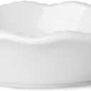 GDCZ Mini Pie Pan Set of 4, Ceramic Individual Stackable Pie TinsNon-Stick Baking Bread Pan, Microwave and Dishwasher Safe, 5.8 Inch 8OZ, White