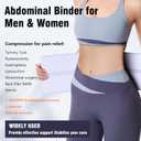 Cozyhealth Elastic Universal Post Surgery Abdominal Binder Lower Waist Support Belt, Wide Belly Girdle Postpartum Stomach Surgical Compression Belly Band for Men and Women (2 Panel - 6", Large)