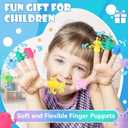 120 PCS Finger Puppets Toys Cute Monster Finger Puppets Soft Rubber Stretchy Fidget Doll Toys for Role Playing Birthday Kids Party Favors, 14 Random Styles