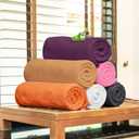 Towel and Linen Mart 100% Cotton 6 Pack Bath Towel Set, Quick Dry, Super Absorbent, Light Weight, Soft, (27 x 54 Pack of 6) (27 x 54 6 Pack, Plum, Pink, Beige, Grey, White, Peach)