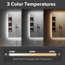 LED Bathroom Mirror, 24"x32" Vanity Mirror with Lights, IP44 Enhanced Anti-Fog, 3 Colors Dimmable, Backlit, Memory Function, Led Mirror with Light for Bathroom, Horizontal/Vertical