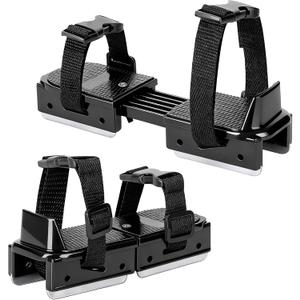 1 Pair Toddler Ice Skates- Adjustable Kids Ice Skates- Double Runner Ice Skates with Strap Fastening for Toddlers, Kids, Junior Skater (Black)