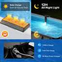 JJX Solar Pool Lights, 150 Wide Angle Double Brightness Magnetic Pool Lights for Above Ground & Inground Pools, IP68 Waterproof Solar + Type-C Charging, 20 Color Modes