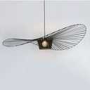 Vertigo Pendant Light Vintage Chandelier, Glass Fiber + Polyurethane Fiber Cloth Shadow Hat Lamp (High Adjustable），for Living Room Bedroom Dining Hall Corridor Bar，E27，max 40W Black 120CM