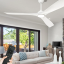 60" Ceiling Fan With Lights and Remote Control - Indoor/Outdoor With 3 Down Rods, Noiseless Reversible Motor for Patio, Living Room, Bedroom