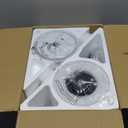 AQUBT 42 Inch Ceiling Fans with Lights, Quiet Reversible Fan with Remote & APP Control, 6-Speed, 3 Color Temperatures Dimmable LED, DC Motor, Low Profile Ceiling Fan for Bedroom Living Room (White）