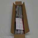 Curtain Rods for Window 32 and 48, Silver 5/8 inch Splicing Single Window Curtain Rod Set with Brackets