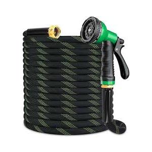 Garden Hose 150 ft, 2025 New No Kink Expandable Water Hose 150ft, 10 Function Nozzle, Leak-proof Solid Metal Fittings, 3750D Outer Fabric, Durable Collapsible Latex Core, Ultra Lightweight & Flexible