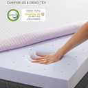 PERLECARE Queen Mattress Topper, 4 Inch Gel Memory Foam Mattress Topper for Pressure Relief, Premium Soft Cooling Sleep, Non-Slip Design with Removable & Washable Cover, Oeko-Tex Certified