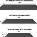 Treadmill Mat for Carpet &Hardwood Floors, 79" 39.4" 0.2" Thick High Density, Non-Slip Fitness Equipment Mat, Mat for Under Treadmills, Elliptical, Exercise Bikes, Stationary Cycles