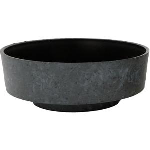 The HC Companies 8 Inch Round Plastic Succulent Capri Bowl 8"x8"x3" in Faux Concrete Color