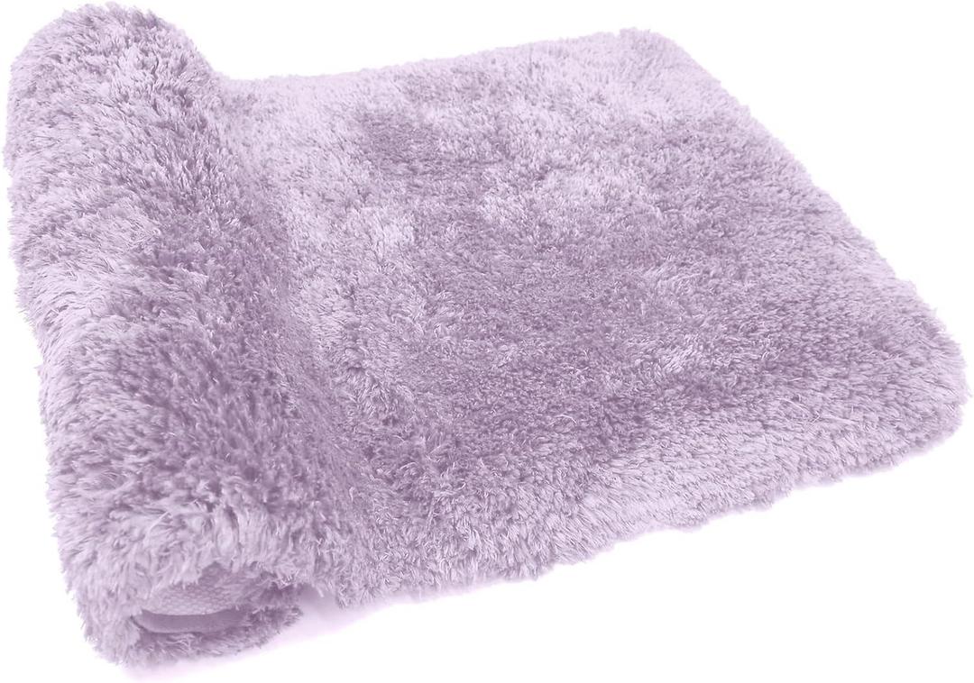 FIFU Bathroom Rugs 24" W x 36" L, Bath Mat for Bathroom, Bedroom, Laundry Room & Kitchen, Non-Slip Rubber Latex Backing, Extra Soft and Absorbent Microfiber Carpet, Machine Washable Rug, Lavender