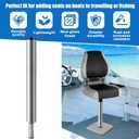 3/4" Boat Seat Pin Post, Aluminum Lock-in Extension Pole for Marine Boat Seat Base, Universal Mounting Pin Post for Pontoon, Fishing & Bass Boat -1Pack