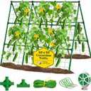 50x50 Cucumber Trellis for Raised Bed - A Frame Garden Trellis for Climbing Plants Outdoor - Cucumbers, Pea, Zucchini, Squash,Tomato, Green Bean, Vine, Watermelon, Melon, Pumpkin