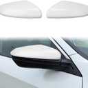 1 Pair White Side Mirror Cover Cap Housing Replace for 2016-2021 Honda 10th gen Civic and 2019-2021 Honda Insight, Driver and Passenger Direct Replacement Mirror Covers