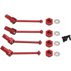 VGEBY RC Car Front Rear Drive Shaft, Aluminum Alloy Driveshaft CVD for Latrax RC Axle Teton 1/18 RC Car RC Crawler Car Parts(Red) Latrax Rear Axle Shaft Latrax Teton