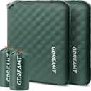 Inflatable Seat Cushion, Self-Inflating Memory Foam Stadium Seats Cushion Portable Camping Air-Foam Sitting Pad for Travel Airplane Car Bleachers Backpacking Office, Lightweight & Compact (Green)