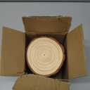 4.3-4.7 inch Unfinished Natural with Tree Bark Wood Slices 15 PCS Natural Round Discs Rustic Wood Slices for DIY Crafts, Table Base, Wedding Decoration,Coasters,Christmas Ornaments.