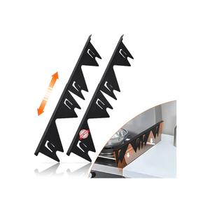 Stainless Steel Stove Gap Covers,Stove Gap Filler, Range Trim Kit, Stove Gap Guards, Heat Resistant and Easy to Clean, Easy retractable Length 13.8" to 27.5", Width 0.79",Black(2PCS