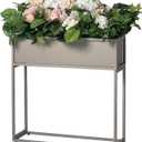 Cocoyard Elevated Planter Box - 28 Inch Durable Raised Garen Bed for Herbs and Flowers - Tall Rectangular Planter for Outdoor Plants & Backyard Gardening (Sand, 28" H)