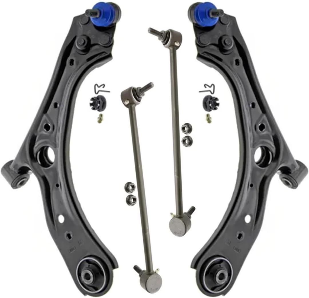 Detroit Axle - Front Control Arms Sway Bars for 2016-2021 Honda HR-V 2 Lower Control Arms with Ball Joints 2 Sway Bar End Links 2017 2018 2019 2020 Replacement