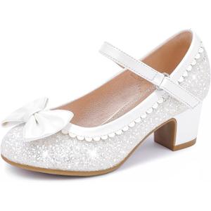 Princess Shoes High Heel Toddler Girls Dress Shoes Cute Bowknot Sparkle Mary Jane Flower Girls Wedding Birthday Party Prom for Little Big Kids (Ivory Sequins), Size: 12 Little Kid Princess Shoes High Heel Toddler Girls Dress Shoes Cute Bowknot Sparkle Mary Jane Flower Girls Wedding Birthday Party Prom for Little Big Kids (Ivory Sequins), Size: 12 Little Kid